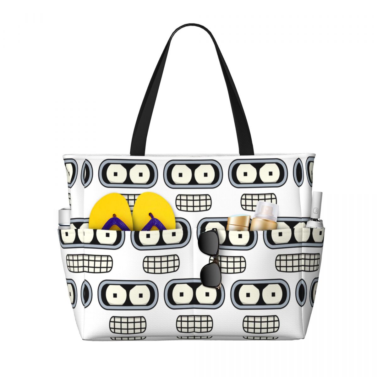 Yoga Fitness Tote - Bender's Face Beach Tote Bag Deporte