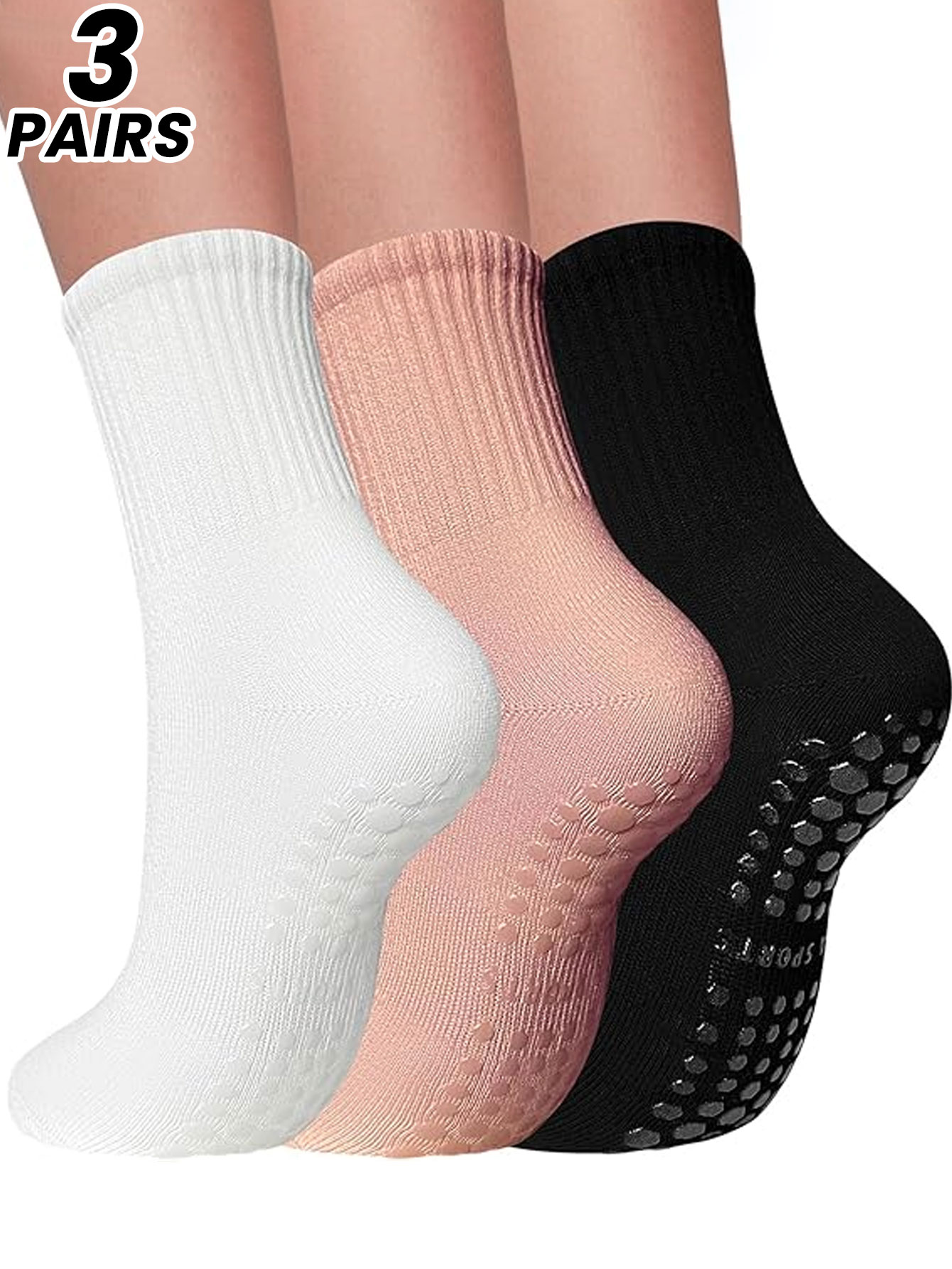 Yoga Y Fitness - 3 pares de calcetines profesionales de