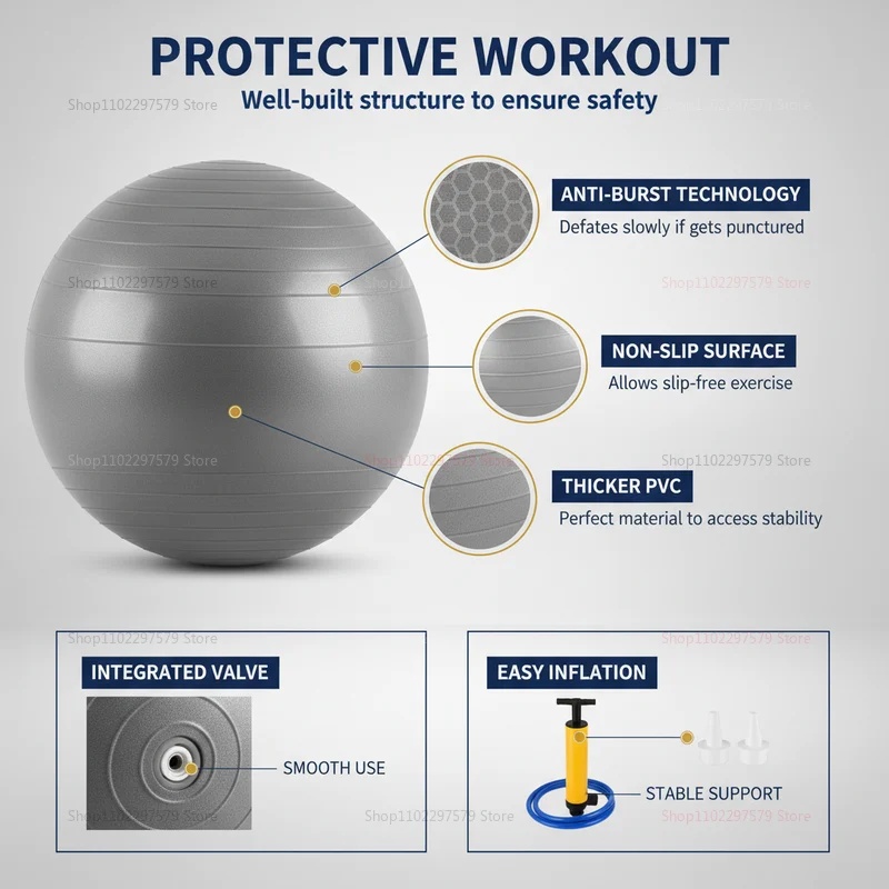 Balón de Yoga Antiexplosión co - Exercise Ball Stability reseña y precio