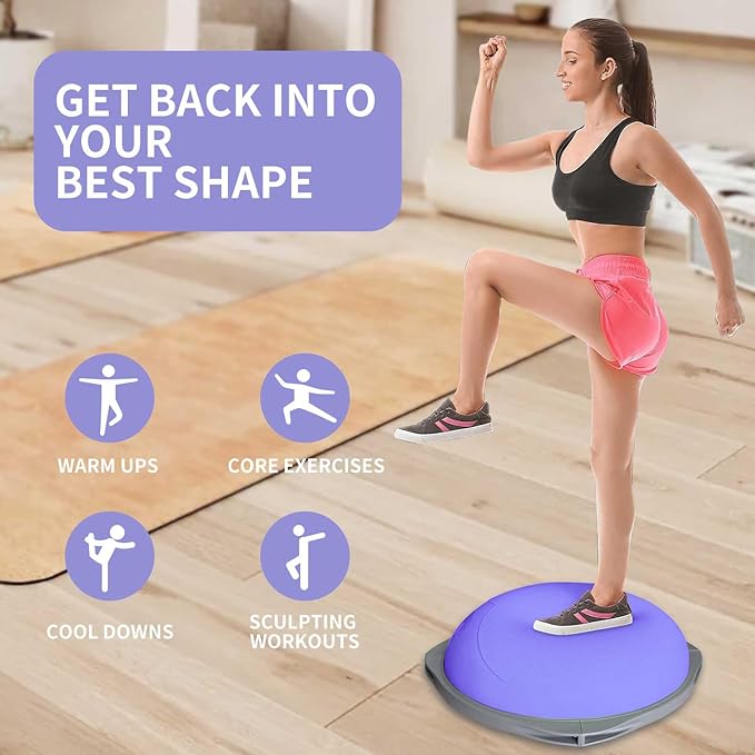 Pelota de equilibrio Bosu de 7 - Yoga Fitness Ball reseña y precio
