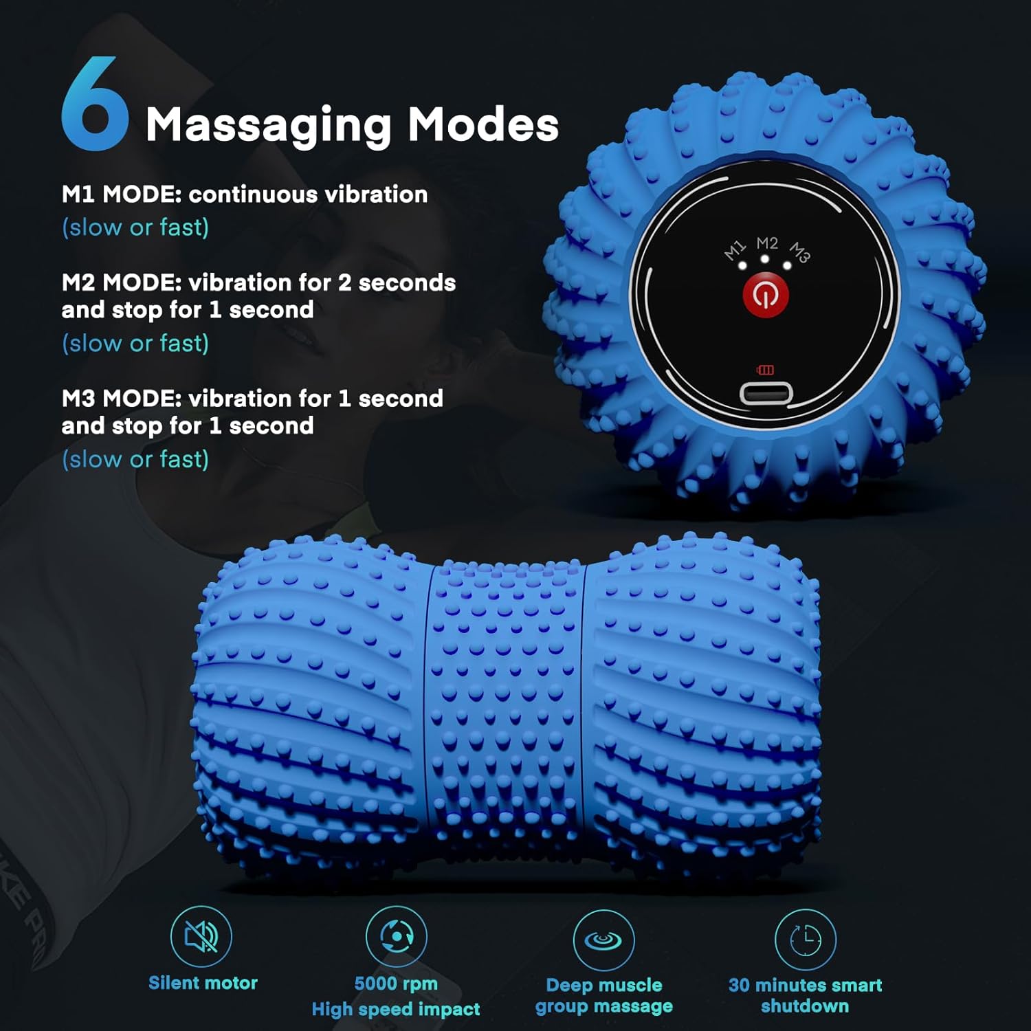 Bola vibratoria de masaje de m - Yoga Fitness Ball reseña y precio