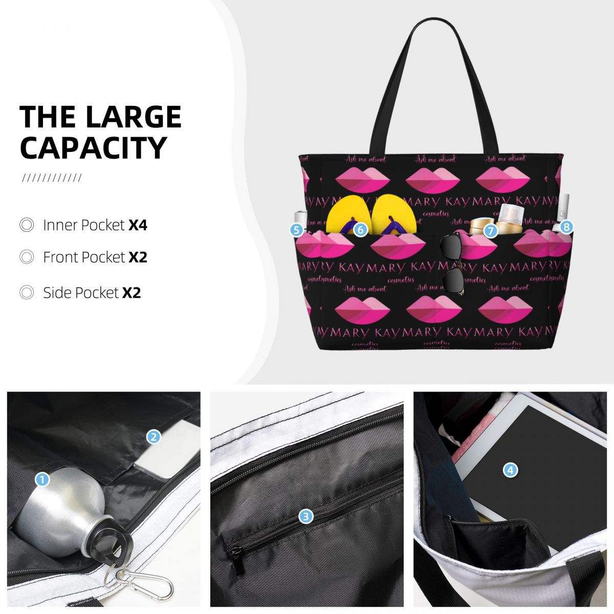 Bolsa de Playa Mary Kay Cosmet - Yoga Fitness Tote reseña y precio