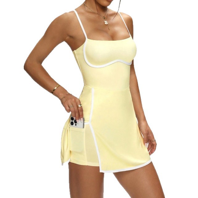 Vestido de una pieza con tiran - Yoga Fitness Dress reseña y precio