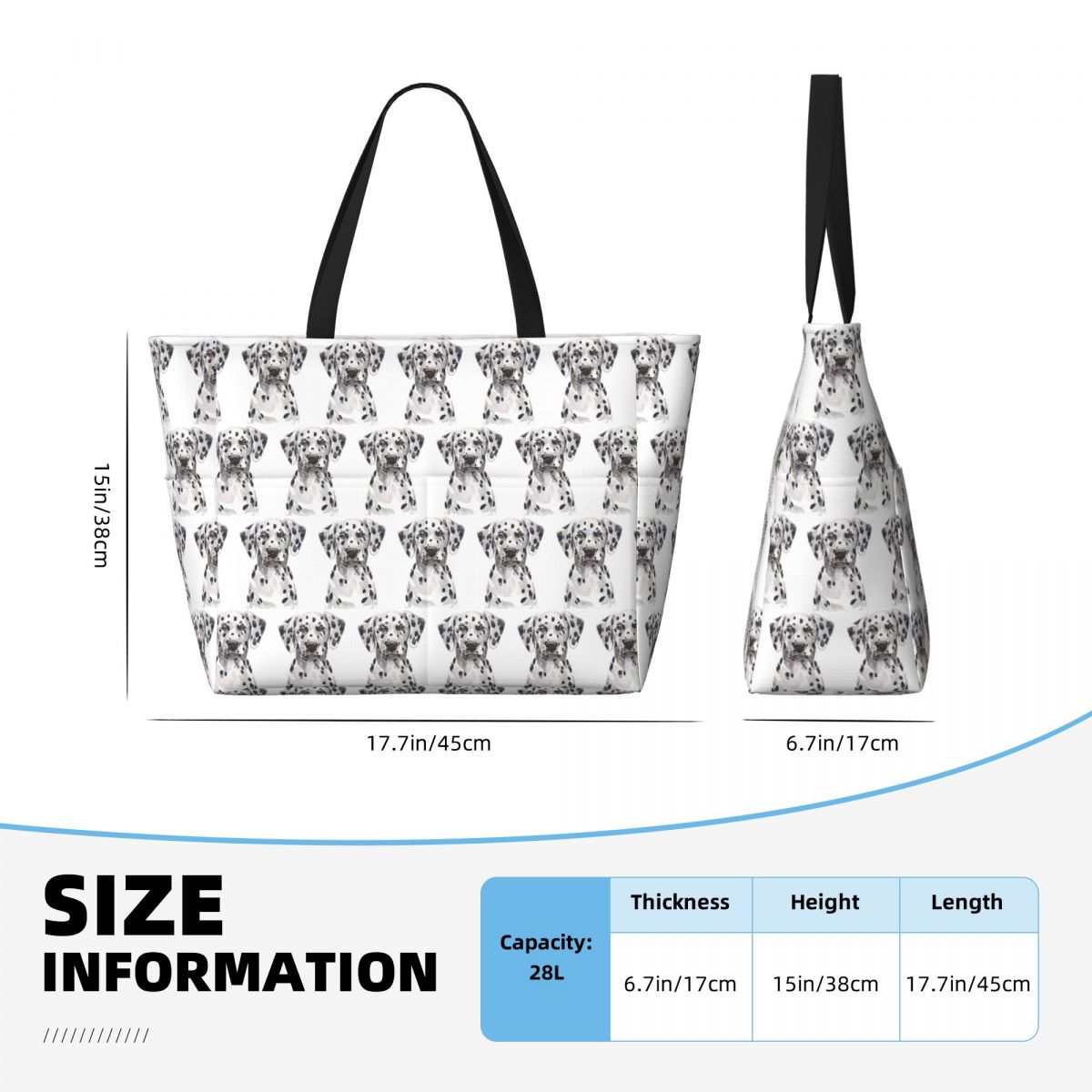 Bolso de playa Dalmatian, bols - Yoga Fitness Tote reseña y precio